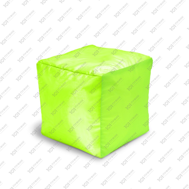 На картинке Пуф-куб Оксфорд Лайм неон / Oxford Lime