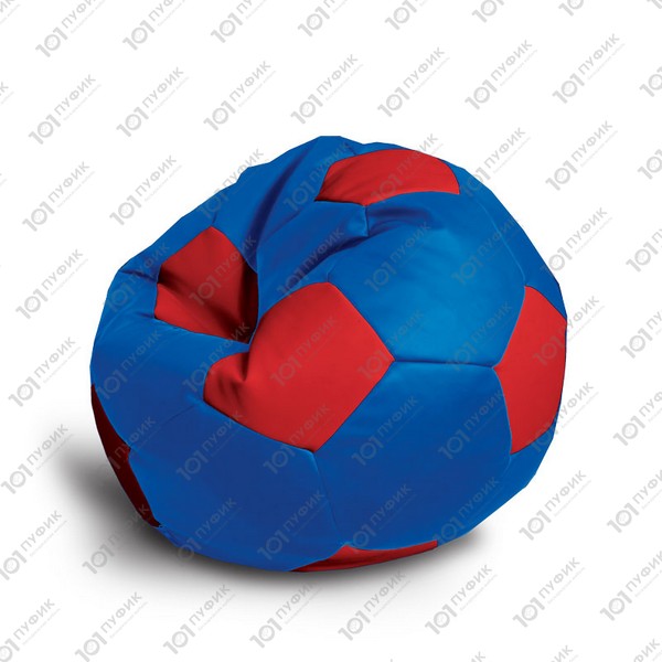На картинке Кресло мяч экокожа синий-красный / Luxa Blue-Red