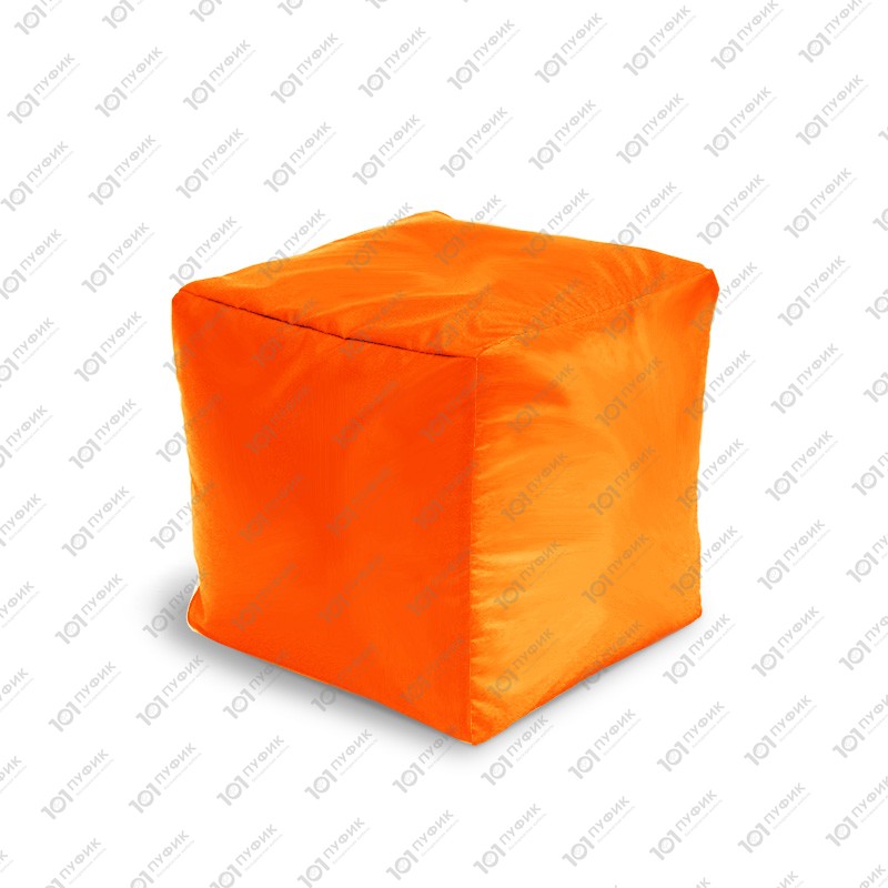 На картинке Пуф-куб Оксфорд Оранжевый неон / Oxford Orange